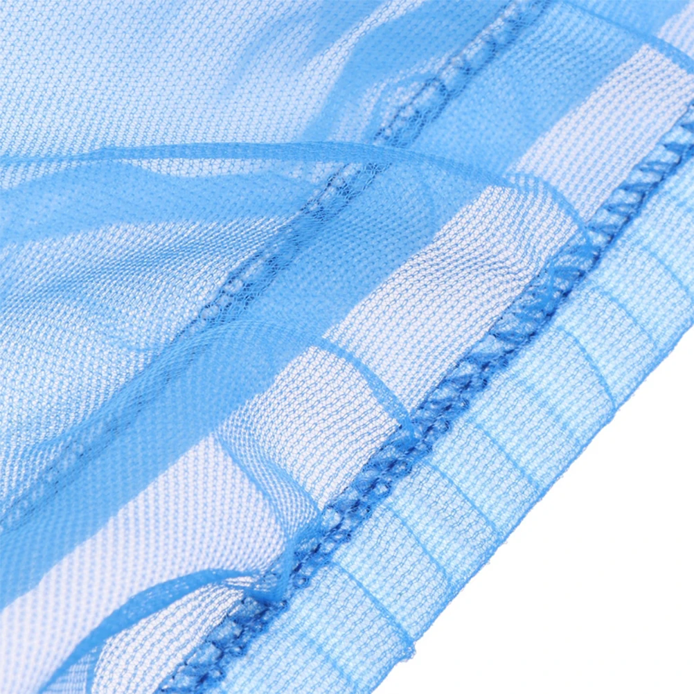 

Bird Cage Mesh Cover Skirt Pet Bird Net Catcher With Elastic Bottom Large Blue Heavy Duty Easy Cleaning Air Circulation Light