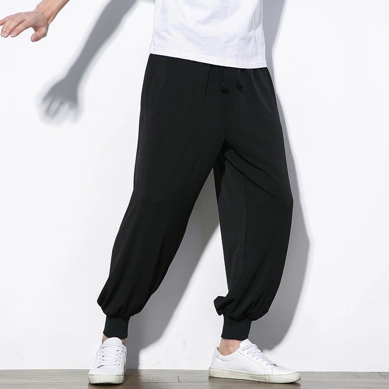 

Japanese Streetwear Fashion Simple Thin Casual Harem Pants Hip Hop Joggers Men Clothing Loose Plus Size Trousers Male Sweatpants