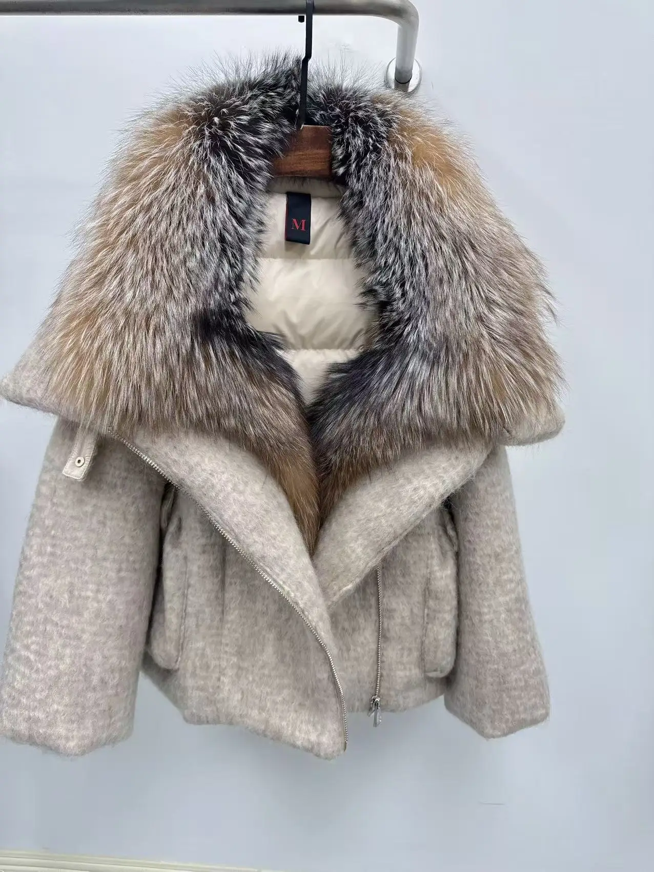 OFTBUY Luxury Short Big Fox Fur Goose Down Coat Female Natural Fur Puffer Jacket New Autumn Winter Thickened Warm Clothes Women