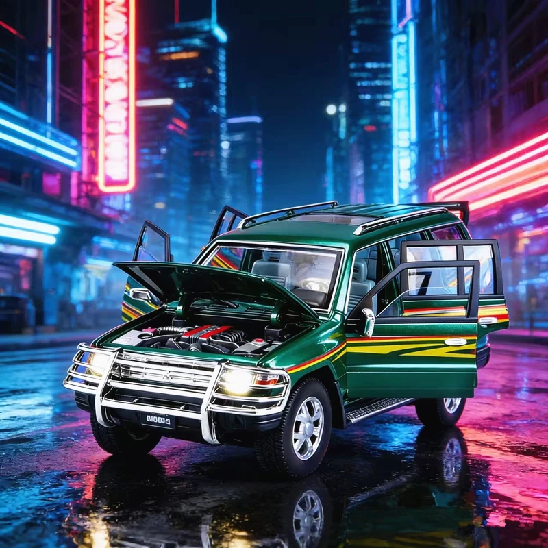 

Новая коллекционная модель внедорожника Pajero 1:18 из литого металла со звуком и светом, миниатюрная машинка, игрушка для детей, подарок