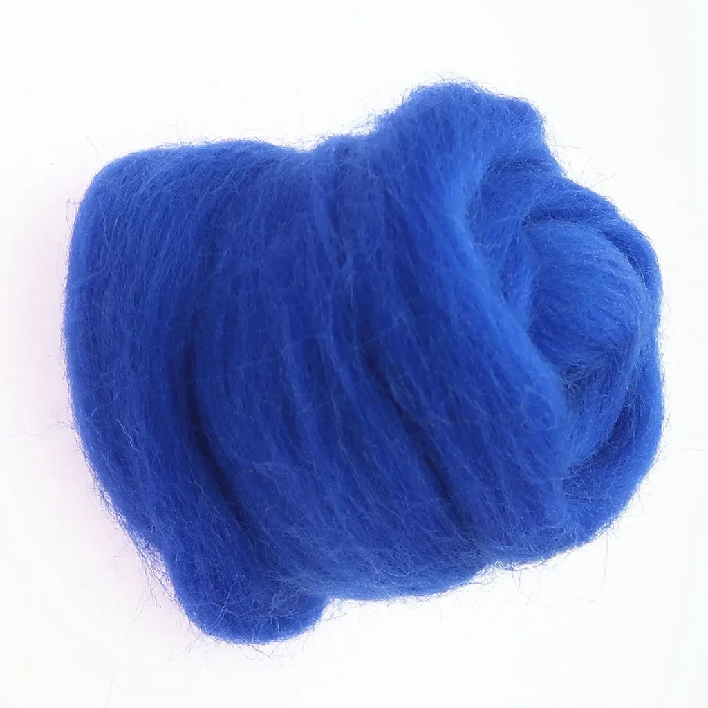 66S Blue Color Series Wool Fibre  for Needle Felting Wet Felting Wool Felting Handmade Spinning DIY Craft Materials