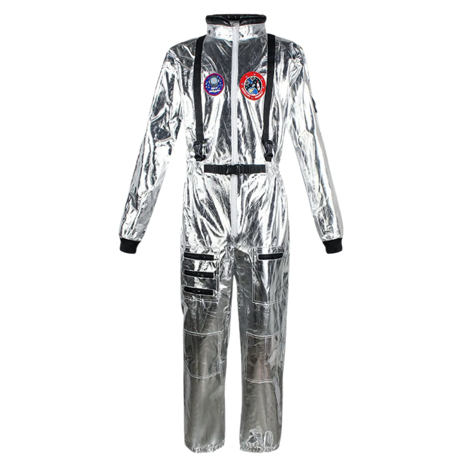 Costume d'astronome pour enfants, combinaison spatiale argentée pour enfants, habillage de fête de carnaval, tenue de cosplay d'Halloween, cadeau d'anniversaire pour garçons et filles