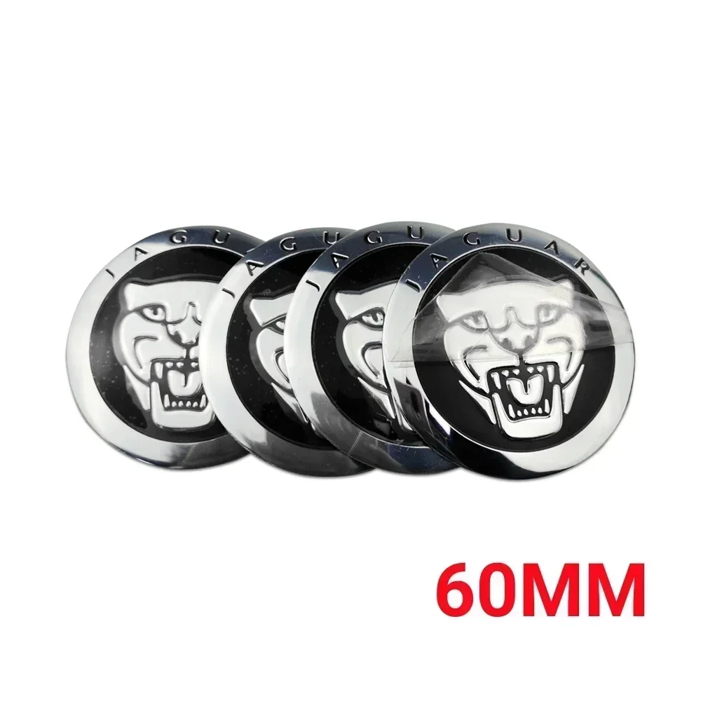 4 قطعة 60 مللي متر جنوط عجلات السيارة مركز Hupcaps ملصقات ل جاكوار XF XJ XE XK F-Type X-Type F-Pace I-Pace E-Pace XKR XFL XJS