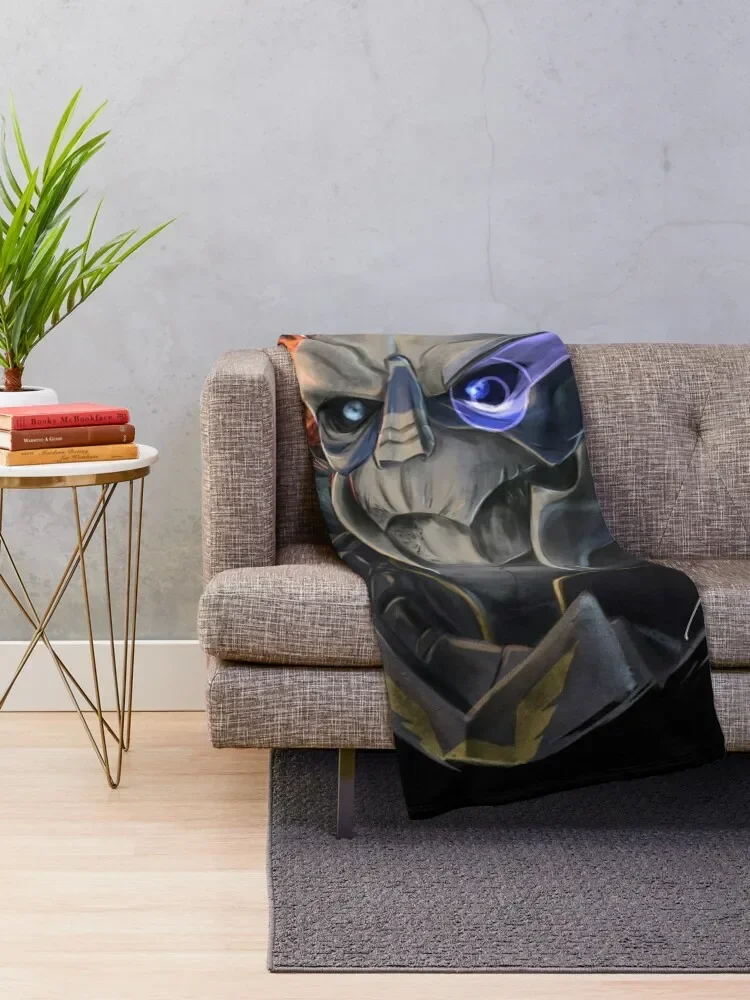 Garrus Vakarian Mass Effect Throw Blanket Fashion Sofas Flannels Blankets