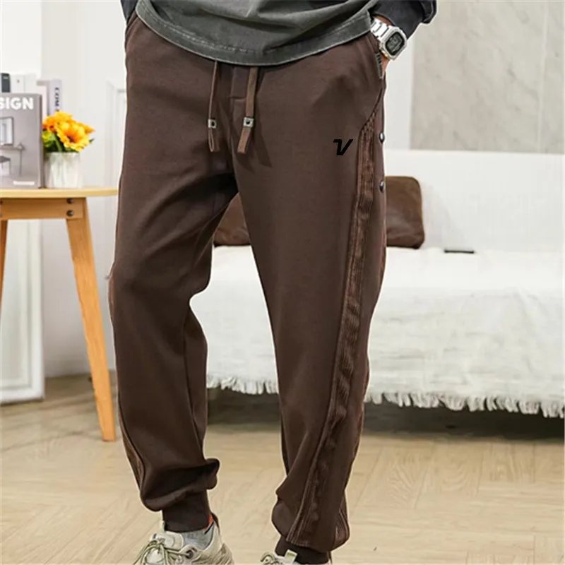 

골프웨어 Men's Golf Pants Winter Fur Keep Warm Thicken Golf Trousers Men Casual Sport Workwear Pants Elastic Slim splice Golf Pant