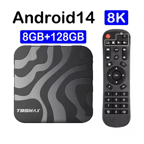 YOZHIXU T95 Max Smart TV Box Allwinner H618 Wifi6 5G Android 14 Media Player 8K Video 4K BT5.4 8GB 128GB Very Fast Set Top Box
