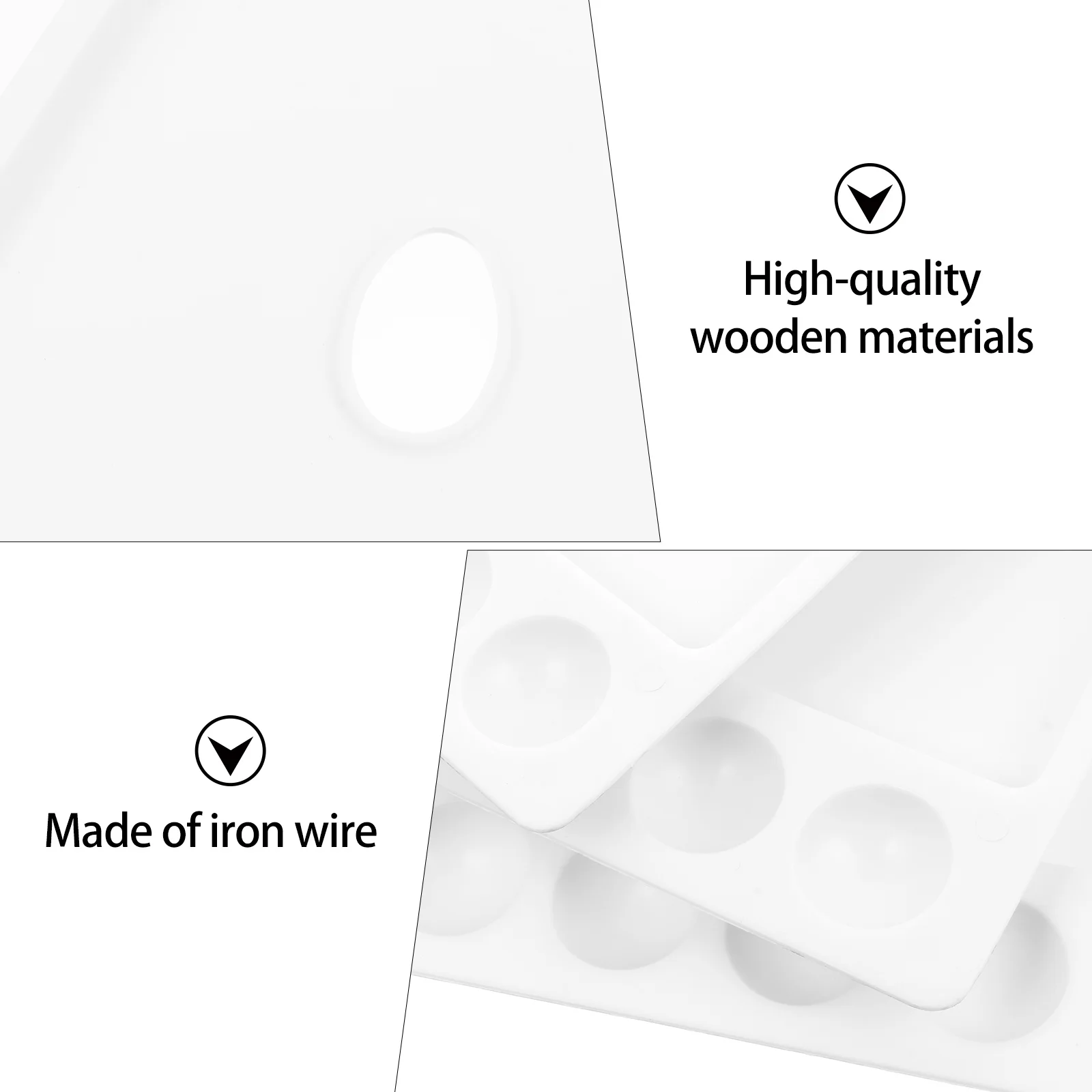 

3pcs Paint Palette Plastic Color Mixing Board Watercolor Pigment Trays For Art Supplies Diy Painting Student Stationery Square