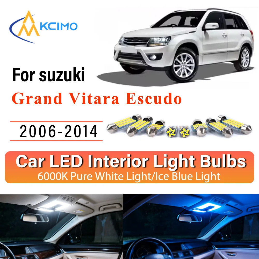 New Canbus Number Plate Bulb Suitable For suzuki Grand Vitara Escudo 2006-2014 Premium LED Interior Interior Error-Free Lights