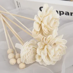 NEW 7PCS Dahlia Flower Rattan Sticks Fireless Fragrances Reed Diffuser Stick Diy Ornaments Home Decor