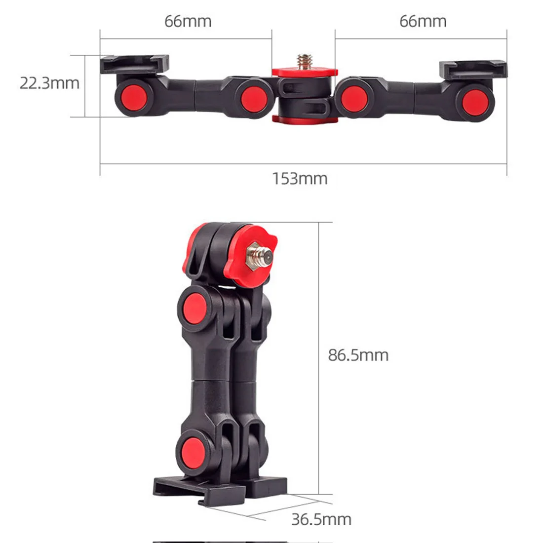 Rotatable Cold Shoe Mount Adapter with 1/4\