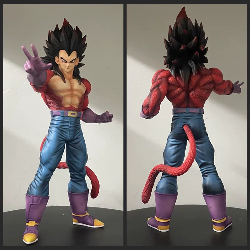 31cm Anime Dragon Ball Super Saiyan 4 Vegeta Actionfigur Doppelköpfige Statue Modellbausatz PVC Sammlerstück Ornament Fan-Geschenk