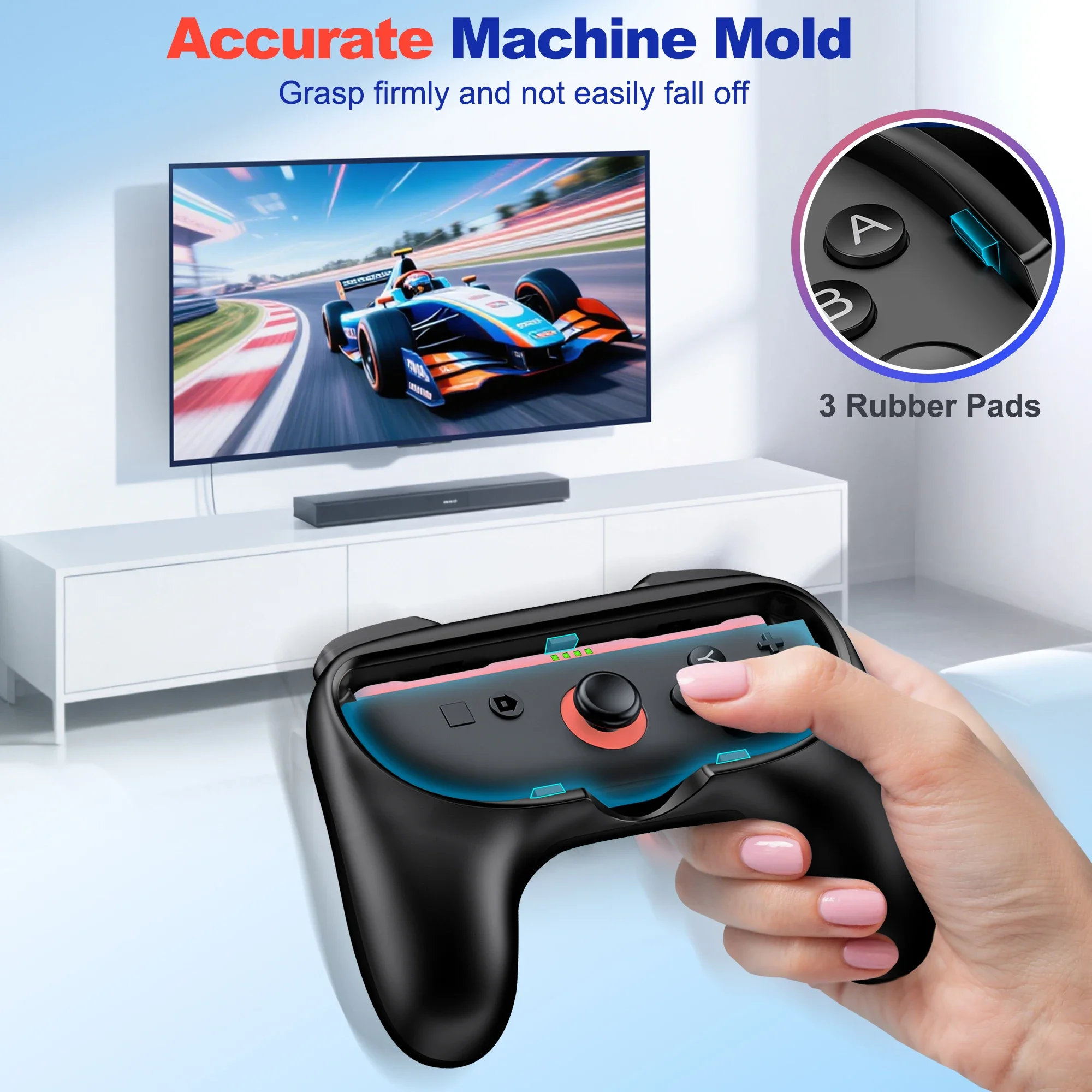 DinoFire for Switch 2 Joy-Con Grip Hand Grip Comfort Handheld Grip for Switch 2 Controller Accessories Kit Grips for Joycon