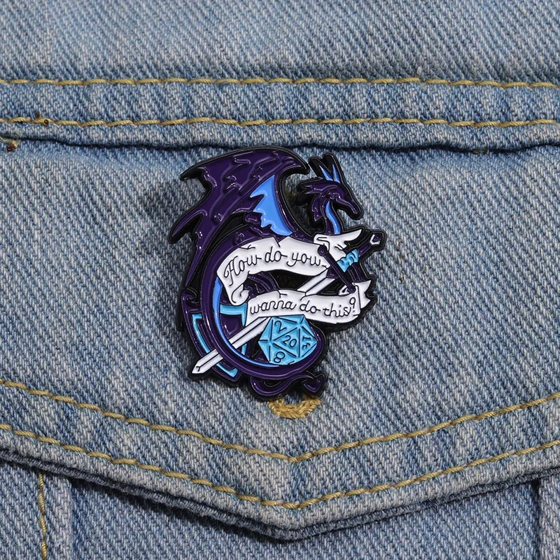 Adventure Game Characters Anime Dragon Enamel Pins Brooch Lapel Badges Jewelry Cartoon Metal Brooch Backpack Accessories Gift