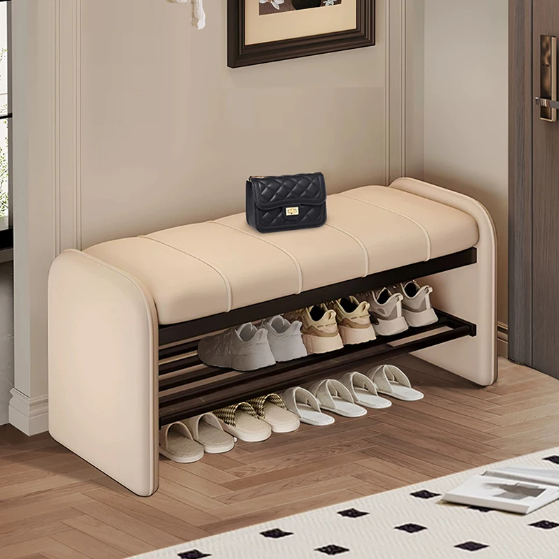 النعال رف الأحذية العمودي مع مقعد مدخل القاعة تظهر الفضاء توفير رف الأحذية مقعد أثاث مدخل Archivadores الحديث