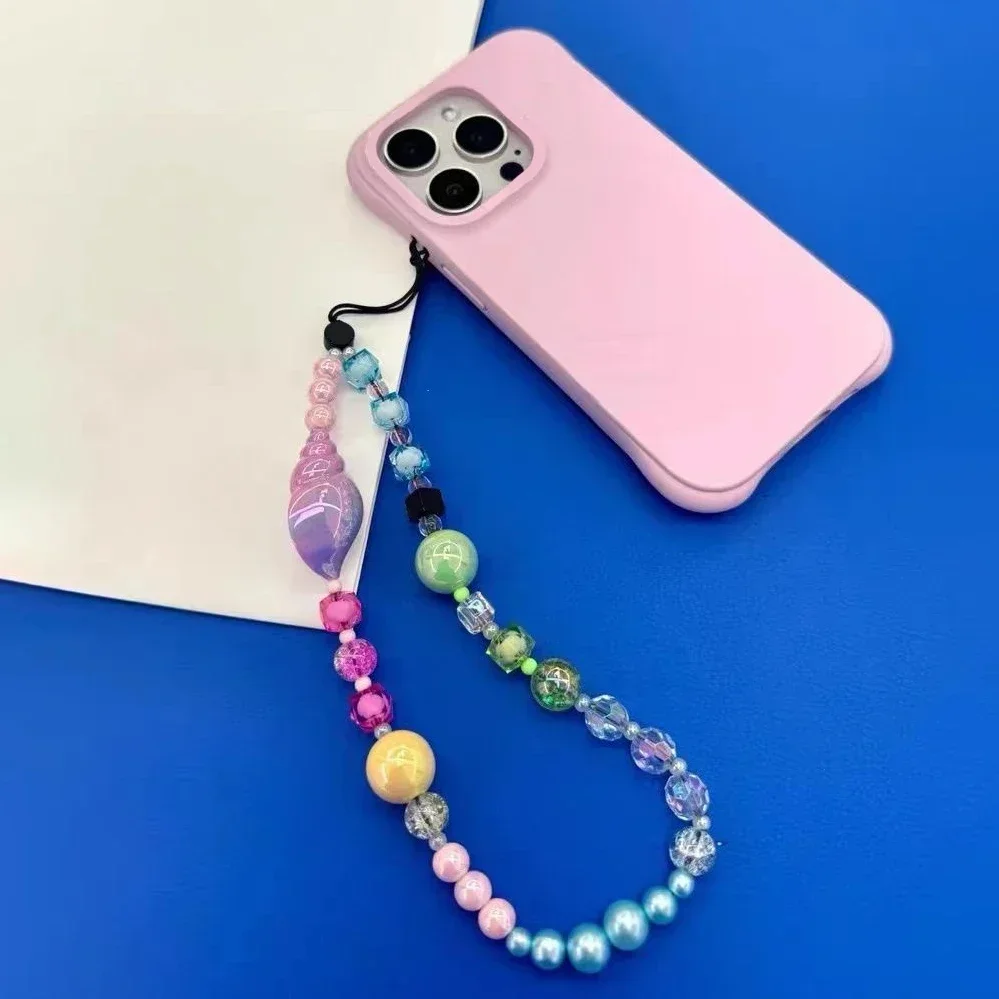 

Summer Ocean Shell Beads Chain Universal Phone Straps IPhone Lanyard Samsung Galaxy Phone Hanging Chain