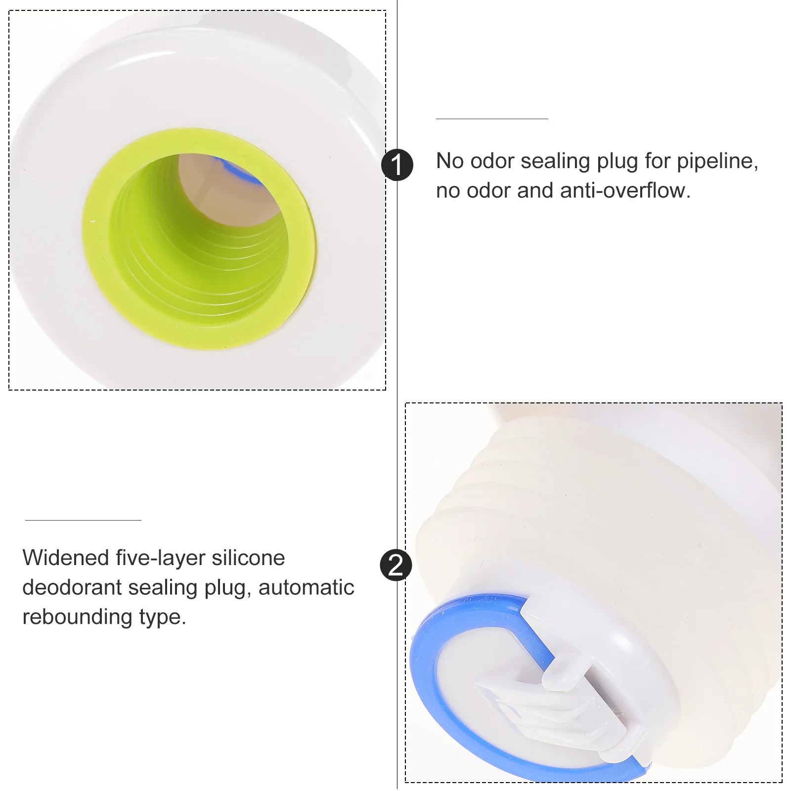 

Drain Sealing Plug Widened Five-Layer Silicone Anti-Overflow Lightweight Durable Kitchen Bathroom Washing Machine Drain Hose