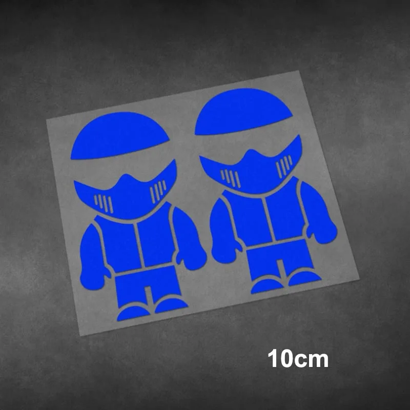 

2Pcs/set Cartoon Racing Vinyl Sticker, Self-Adhesive Waterproof Decal for Motorcycle, Car, Helmet & Laptop