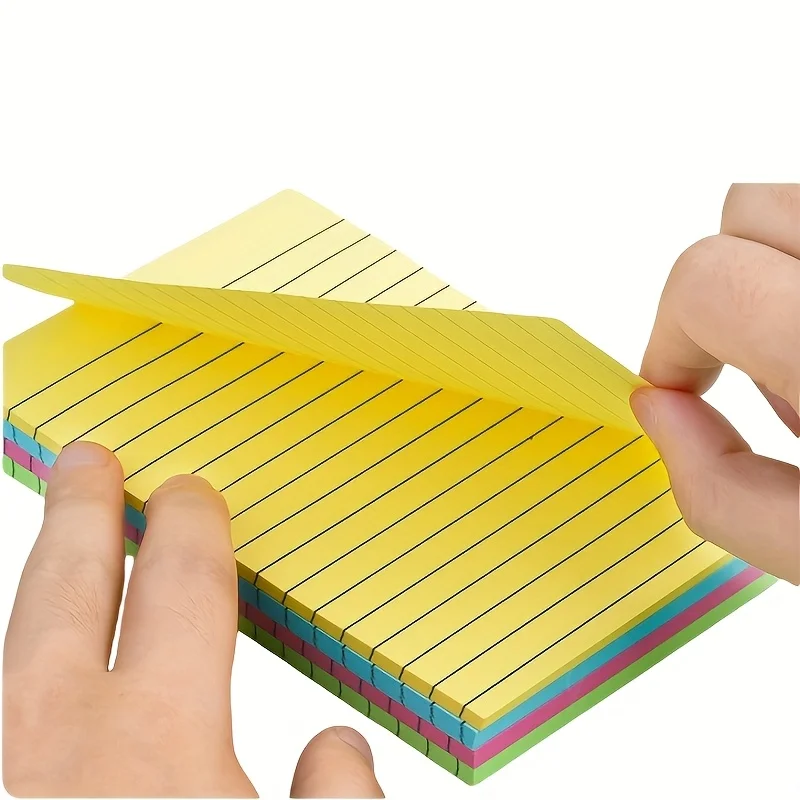 100 pagine di foglietti adesivi colorati |   Blocco note creativo, quattro colori, blocchetti per appunti strappabili, adatto per studenti, ufficio, casa, scuola