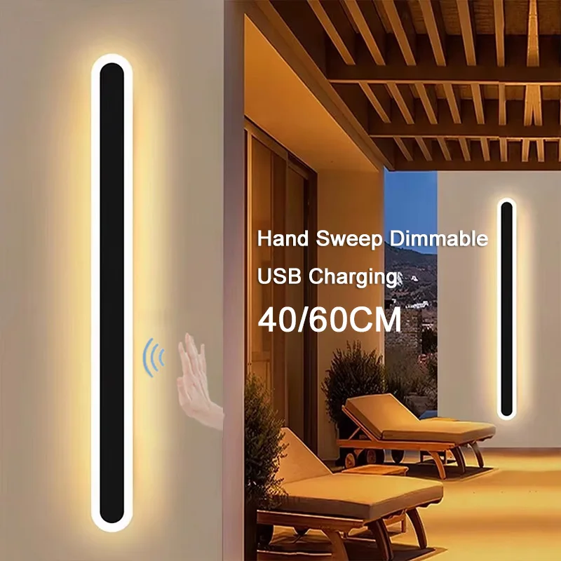

Modern LED Wall Lamp Intelligent Induction Charging Wall Lamp Wireless Infinite Dimming Bedroom Bathroom Mirror Front Lighting