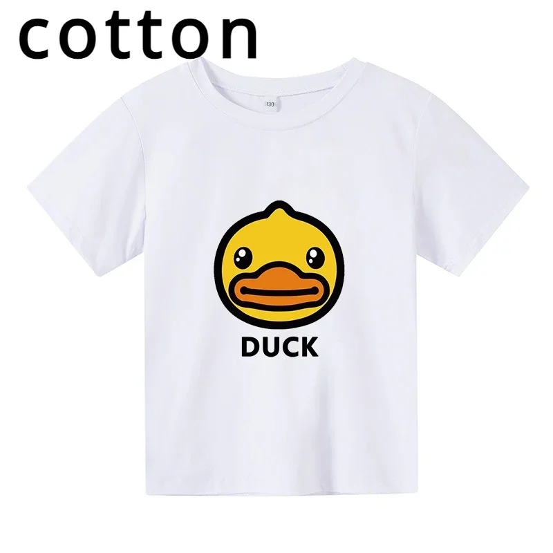 Cute Duck Children Clothes Kids Summer Fashion Cotton T-shirt Baby Boys Cartoon Tshirts Toddler Girls Short Sleeve Casual Tops