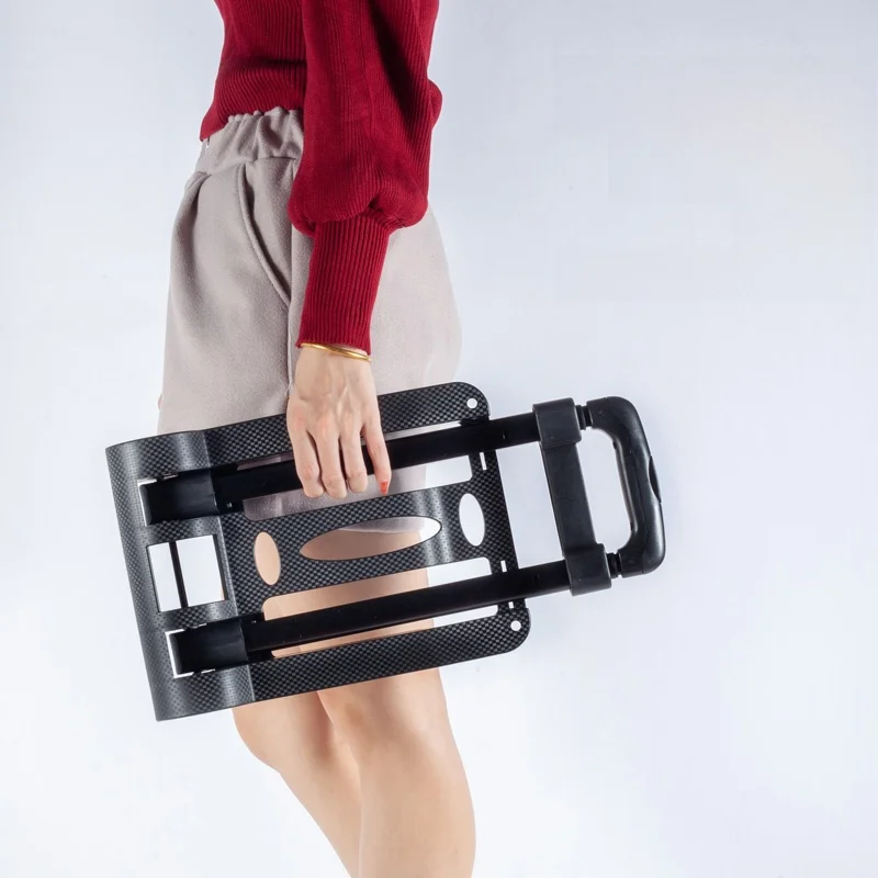 Faltbarer, geräuschloser, dehnbarer Allzwagen mit vier Rädern, handgezeichneter Gemüsestopf, Autostange, das das Auto zieht