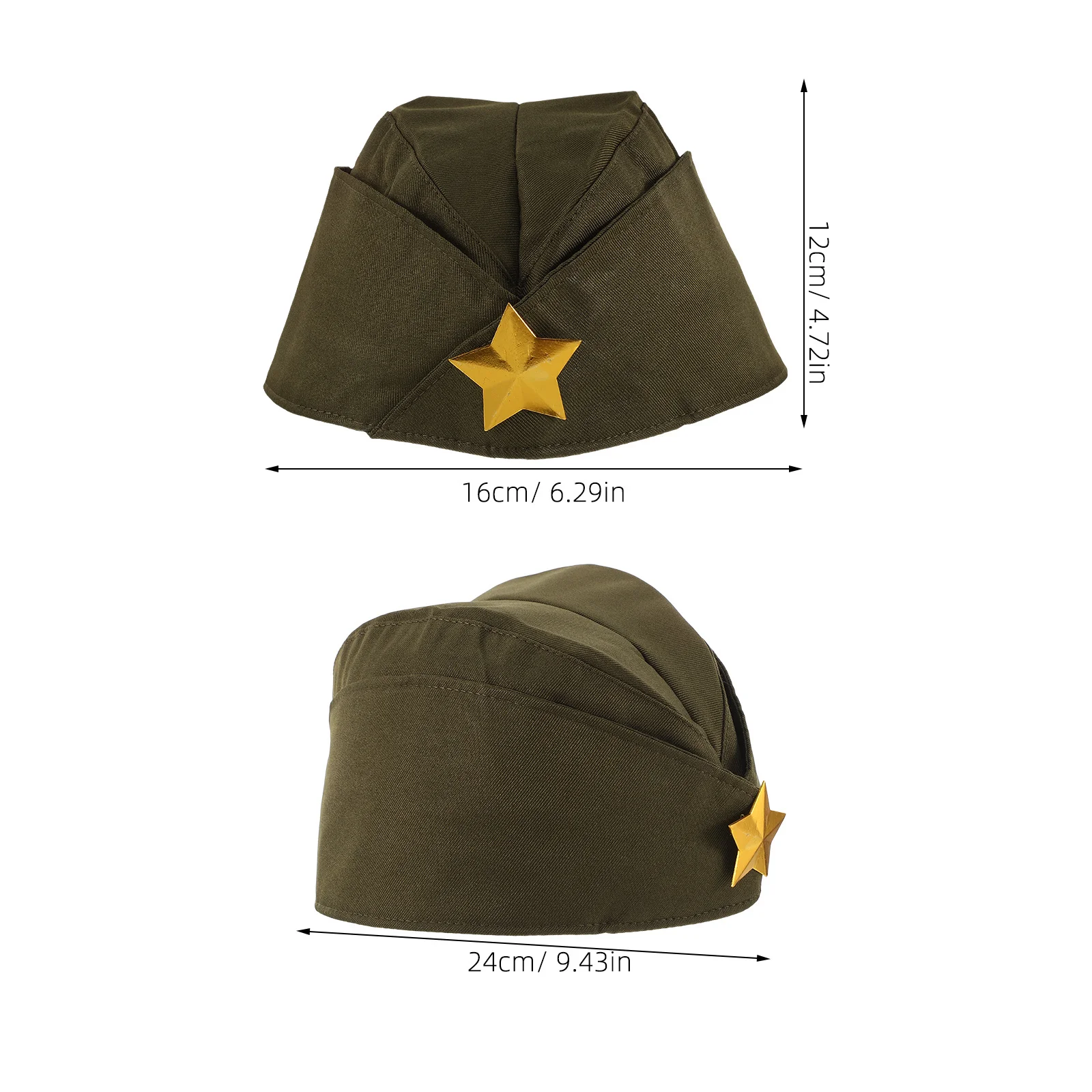 1 قطعة قبعة قارب بحار أخضر عسكري كلاسيكي عتيق قبعة الذروة Tricorne لأداء الحفلات التنكرية في الهواء الطلق خفيفة الوزن #2