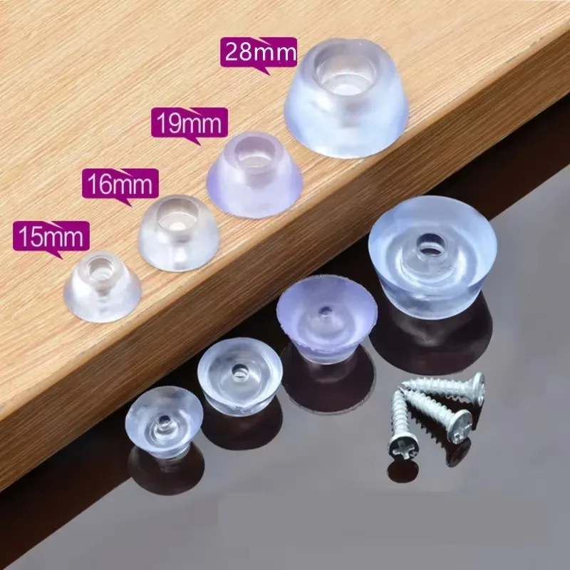 24/50Pcs Silicone Furniture Leg Mat Transparent Non-slip Wood Floor Protector Wear-resistant Silent Hardware Furniture Feet Pads