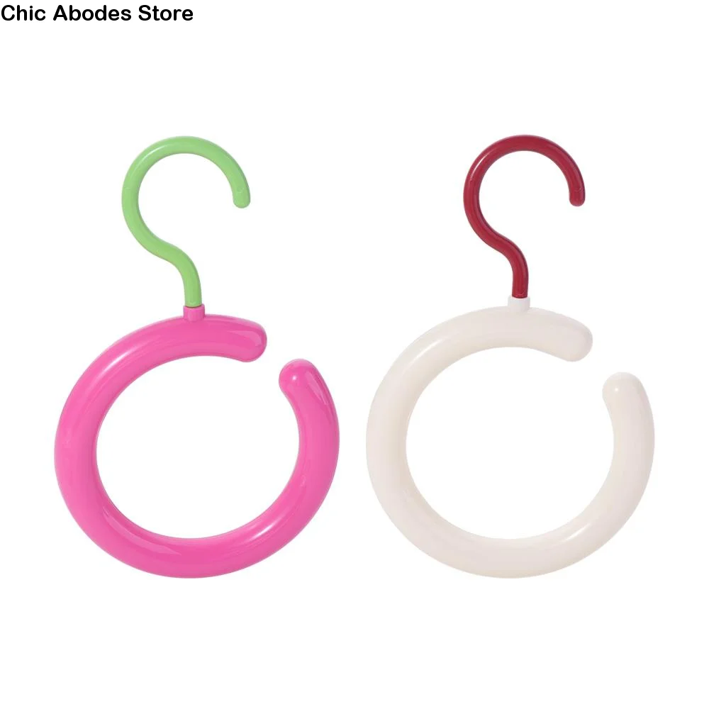 

Multi Purpose Circular Round Scarf Tie Hanger Hat Rack Ring Clothing Hanger Space Saving Colorful Clothes Storage Hook Home