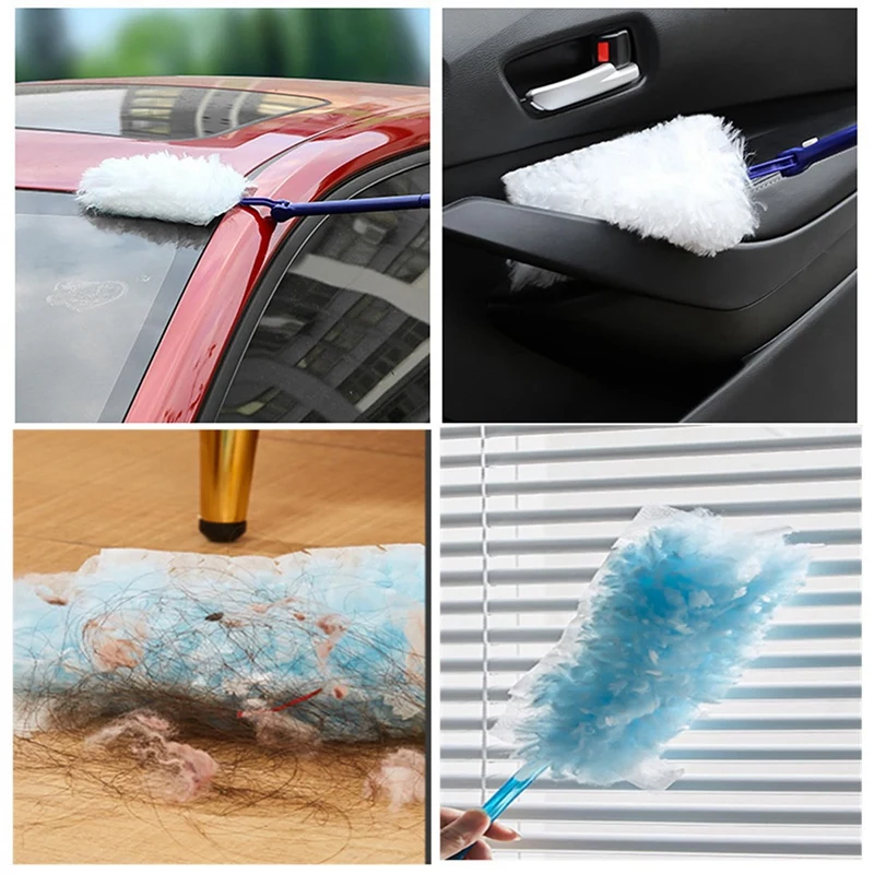 Одноразовая Электростатическая щетка для пыли, волоконная щетка, ручка для чистки дома, простой в использовании Пыльник