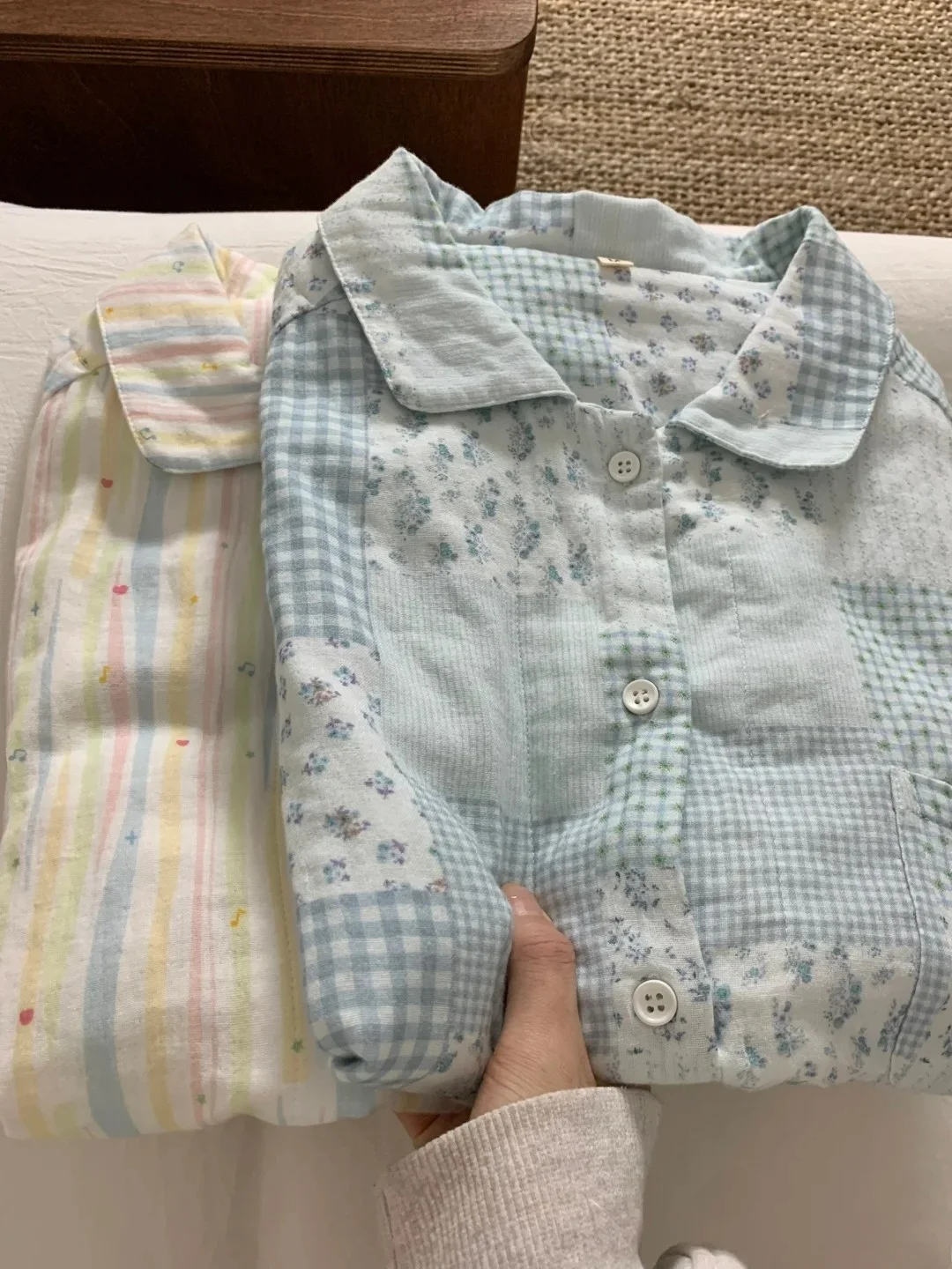 

Детские двухслойные муслиновые штаны из чистого хлопка класса a Long Sve, женская хлопково-льняная домашняя одежда, новинка весны, лета и осени...