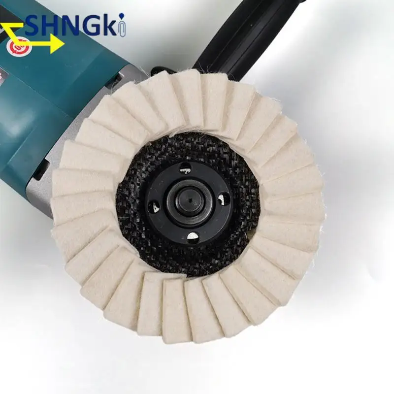 

1pcs 125mm Polishing Wheels 5inch 5" Flap Felt Louver Disc Angle Grinder Wool Buffing Wheel Metal Waxing Polishing Disc New