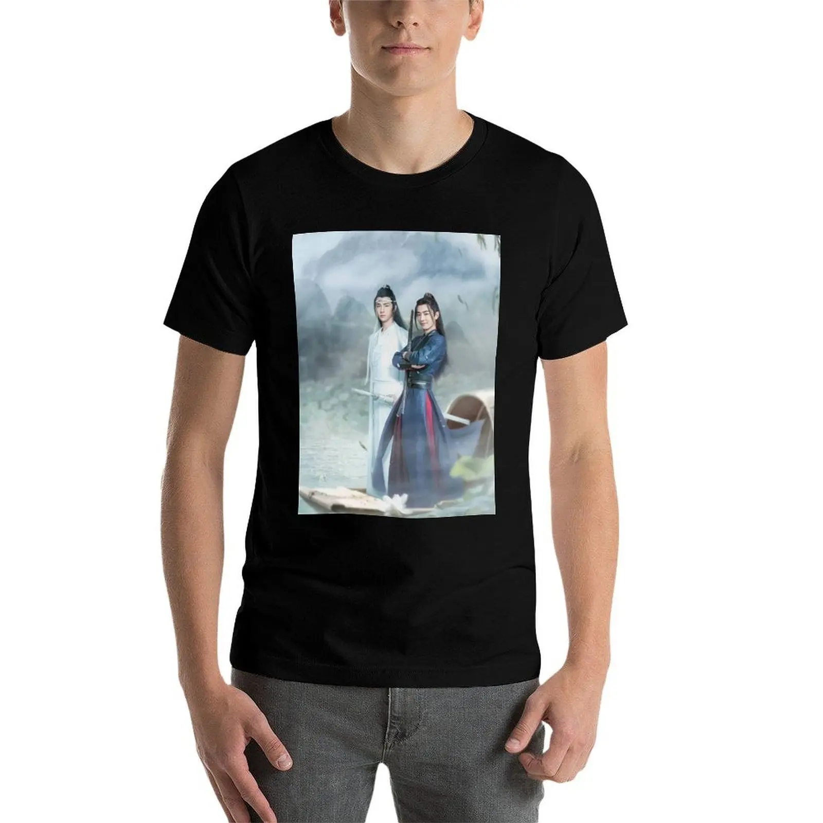 رجل مطبوع القطن لرجل الطباعة للقميص الفن تي شيرت الجامح القمصان تي شيرت t 100% t #4