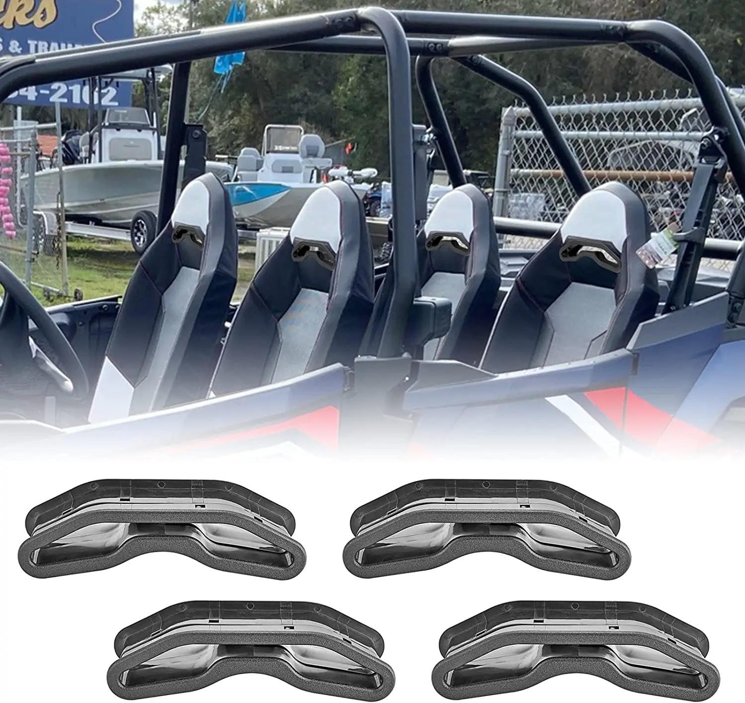 

2/4PCS UTV Harness Pass Through Seat Bezel Insert Fit For Polaris RZR XP XP4 1000 900 General (Set of 2)