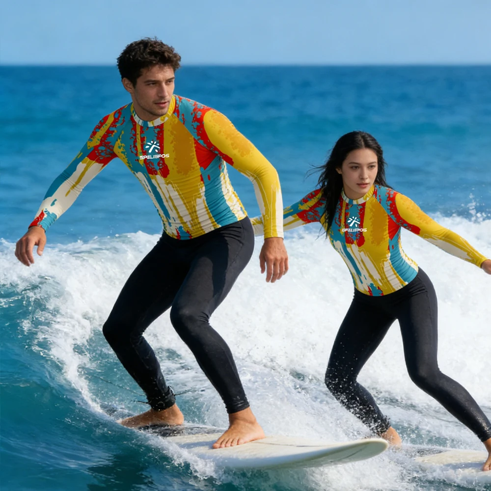 

Rash Guard Long Sleeve Swimwear Swimming Surfing Clothing High Quality Luxury Beachwear Sportwear for Fishing Water Sport