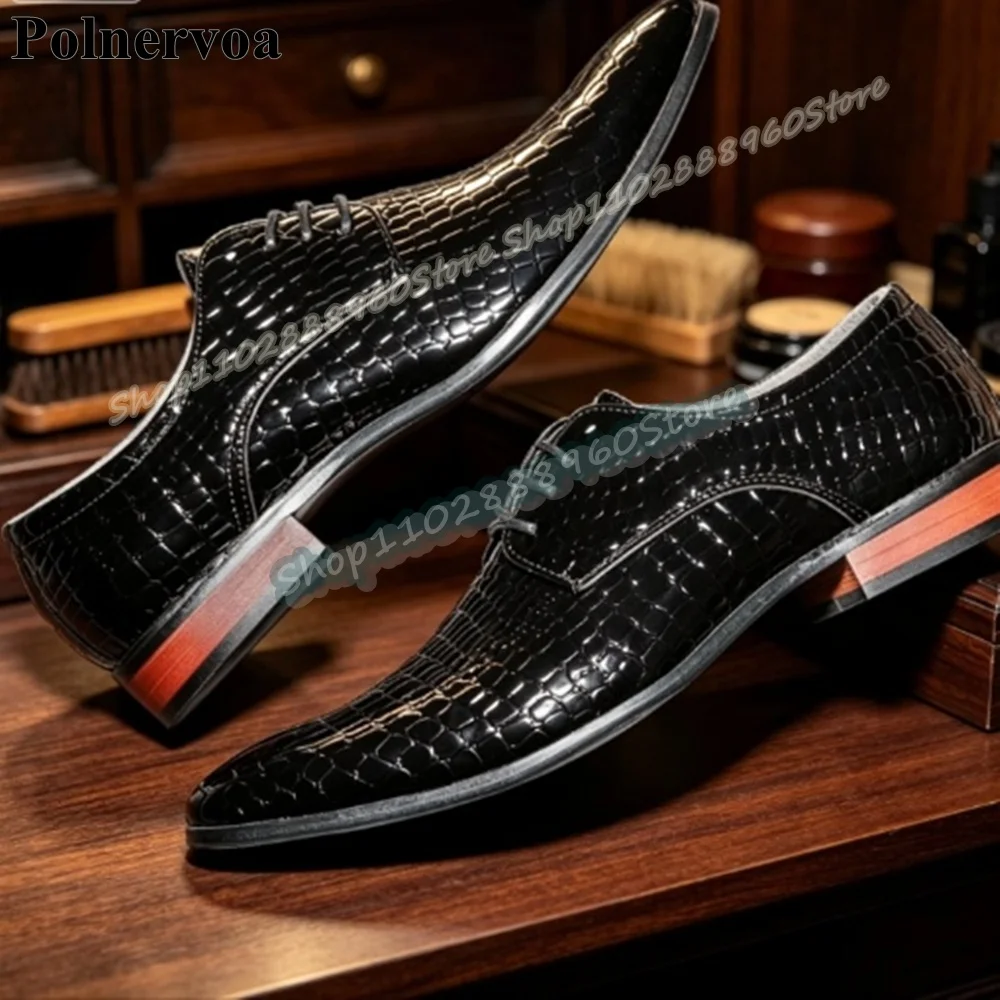 Business Black Snake Skin Leather Cross Tied Men Pumps Dress Flats Party Shoes For Men Slip On Runway 2026 Fashion Men Slippers - view 2