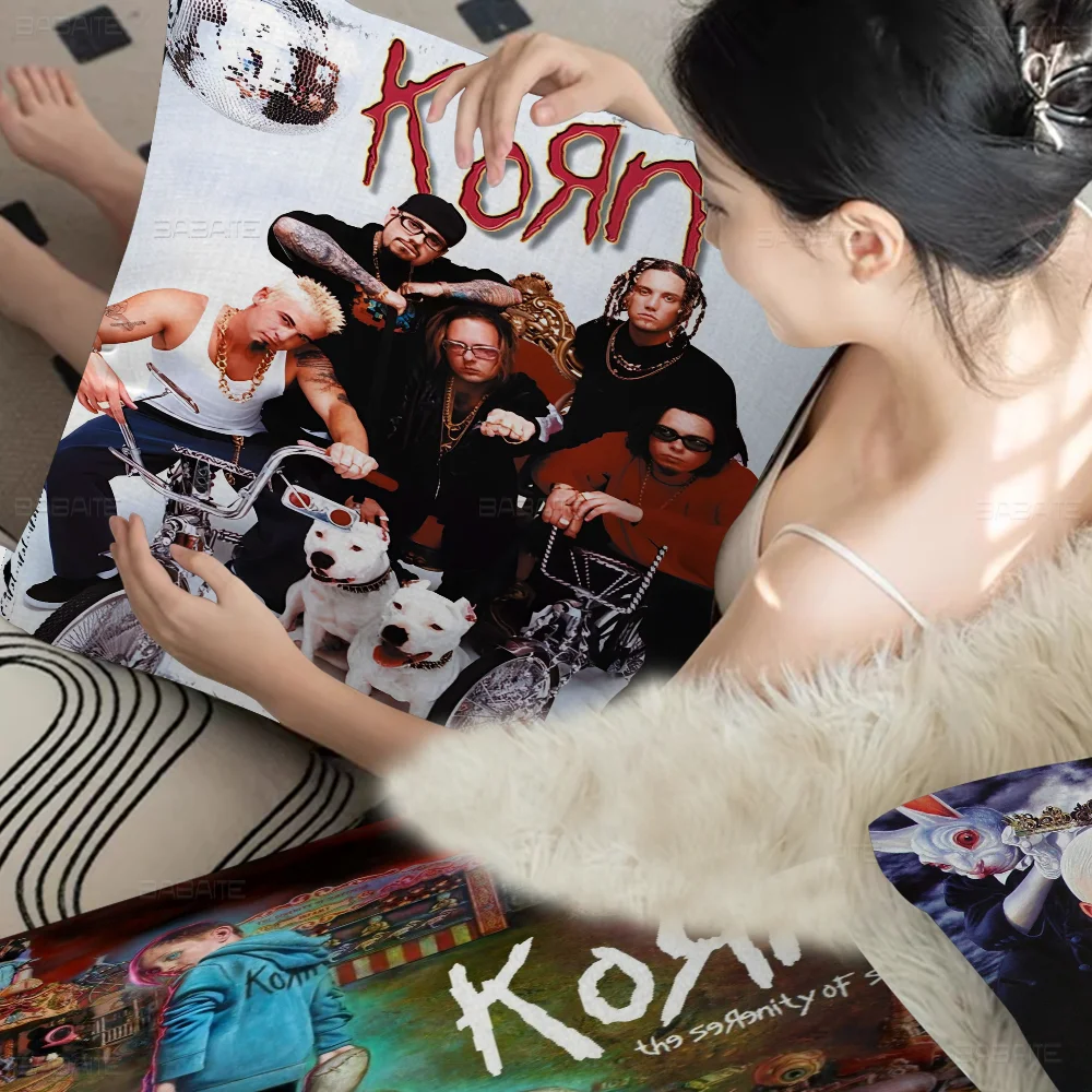 

Korn Rock Band Pillow Gifts Home Office Furnishings Bedroom Sofa Car Cushion Cover Case 45x45cm