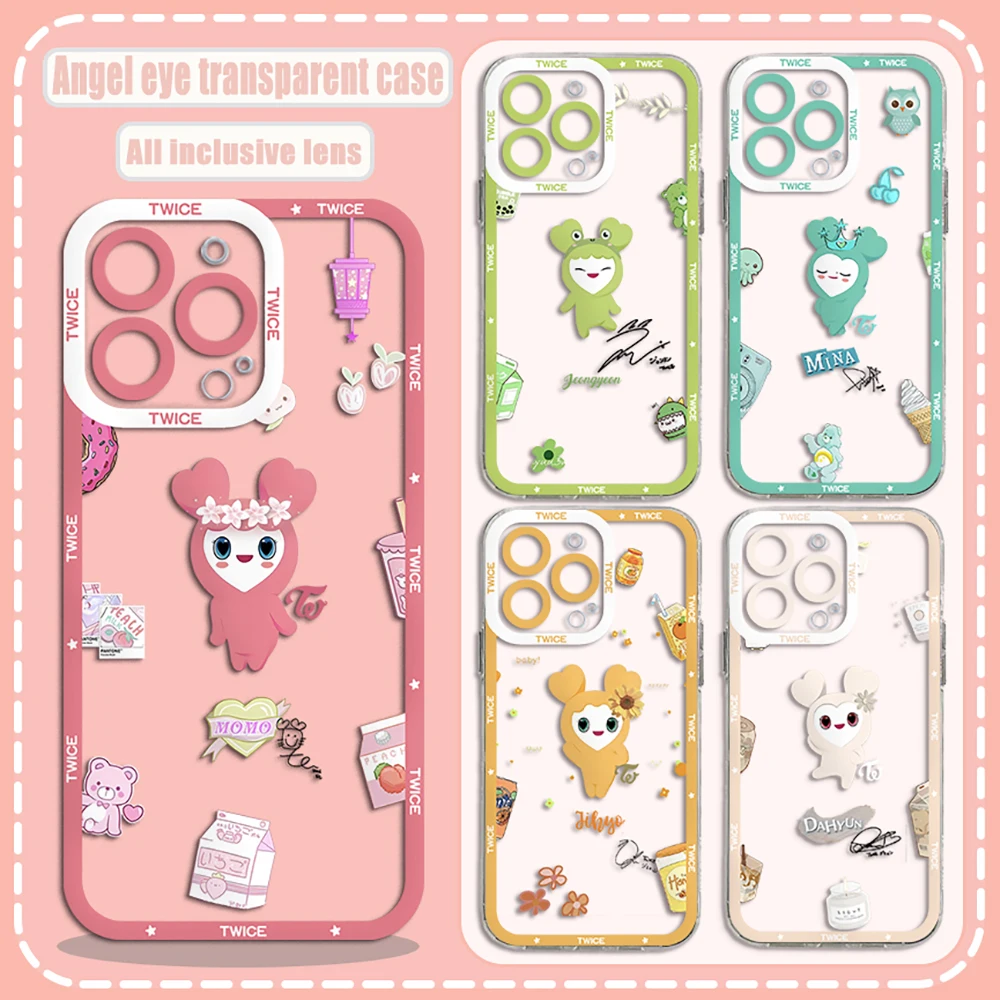 KPOP Girl TWICEs Phone Case For iPhone 16 15 14 13 12 11 Mini Pro Max X XR XSMax 7 8 Plus SE20 Transparent Cover