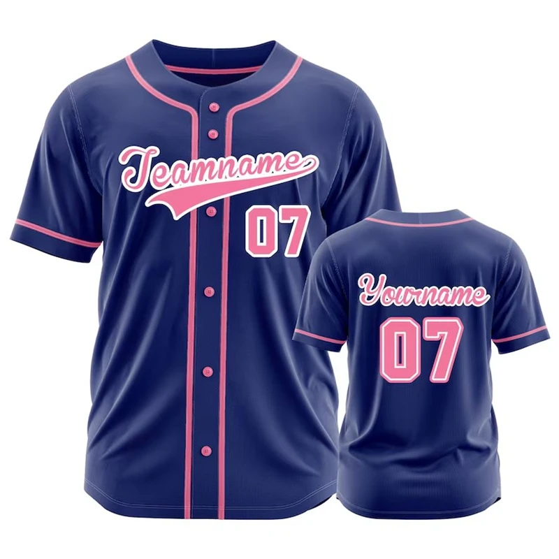 Custom Baseball Jersey For Men Fans Gradient Personalized Baseball Shirt With Printed Team Name Number Baseball Team Uniform
