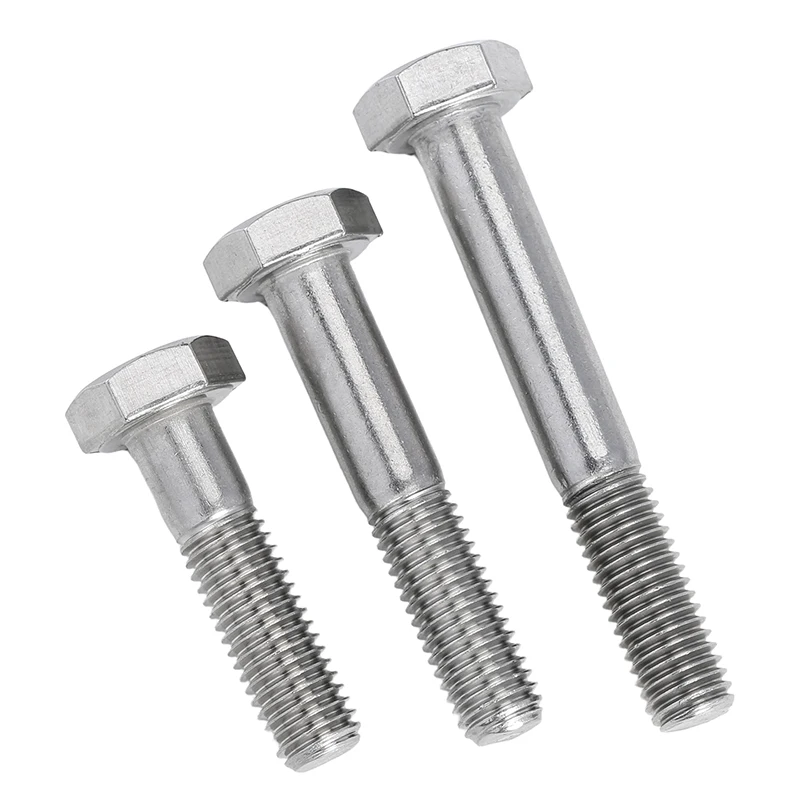 M10 Extra Long Hex Head Bolt, 304 Stainless Steel Half Threaded External Hex Screw, 1-4Pcs Household Fastener