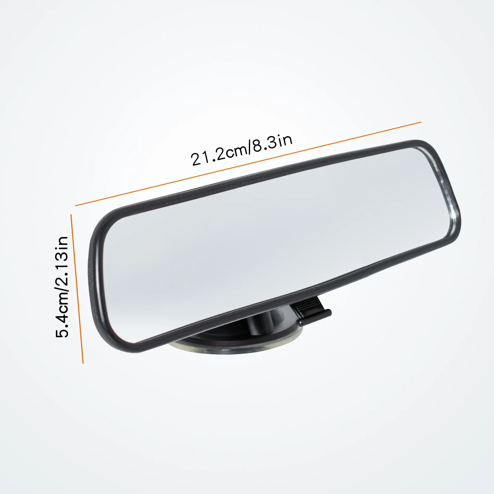 Large 21x5cm Interior Rear View Mirror Suction Cup Mirrors Back Seat Baby Rearview Car 360 Rotation Blind Spot Wide Angle Travel