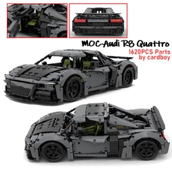 NEW 1620Pcs Parts Technical AGQuattro R8 Quattro 4-wheel Drive MOC Building Blocks Sports Cars DIY Bricks Toys Gifts