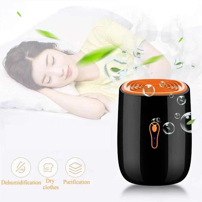 

【HAPPYH】Portable Air Dehumidifier 800Ml Dryer Low Noise Purification Anti-Mold Cleaning Unit Humidity Control Air Dryer