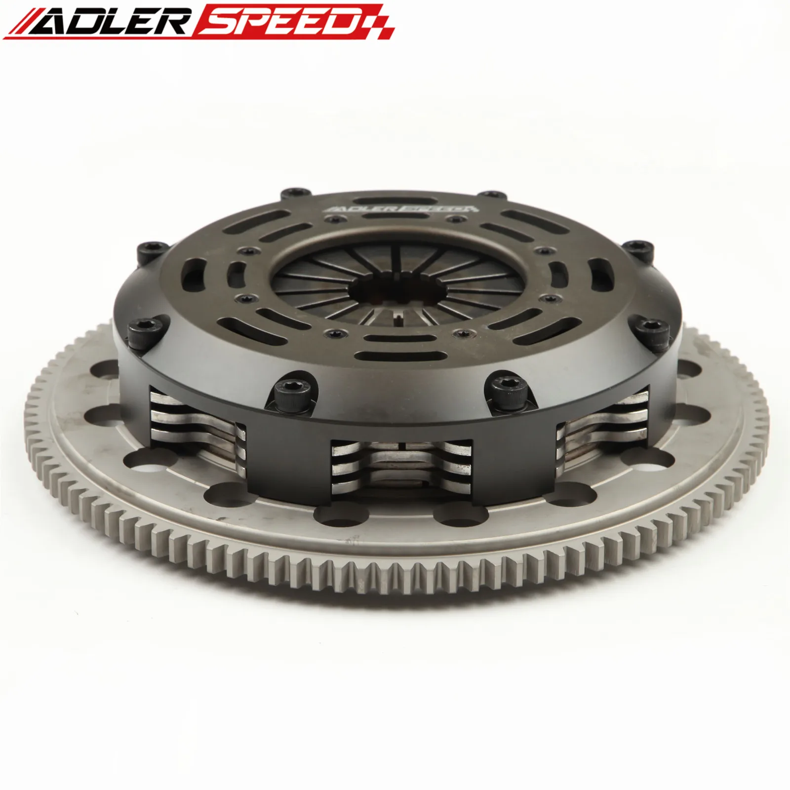 ADLERSPEED RACING CLUTCH TRIPLE DISC KIT FOR 93-99 ECLIPSE TALON GST TSI FWD 7 Bolt MEDIUM WEIGHT