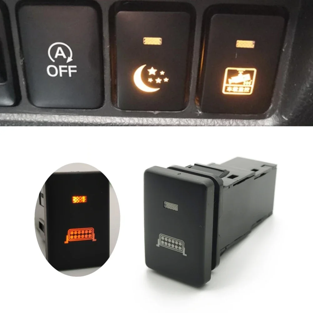 For Suzuki Jimny 2019 2020 2021 Orange Light Car ON-OFF Push Button LED Light Bar Switch with Wire