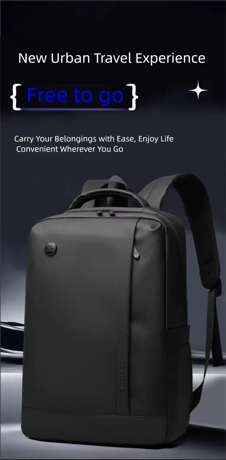 Business Water-Resistant Backpack for Men 14inch Laptop Bag Large Capacity Multi-Compartment Breathable Backpack Student Commuting Travel Bag in Black, Gray, and Blue