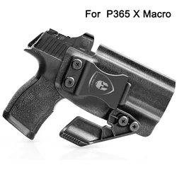 Only For P365X Macro Holster, IWB Kydex Holster Optics Cut Fit: Sig Sauer P365-XMacro,Lock Click Sound,Scopes,Right Hand