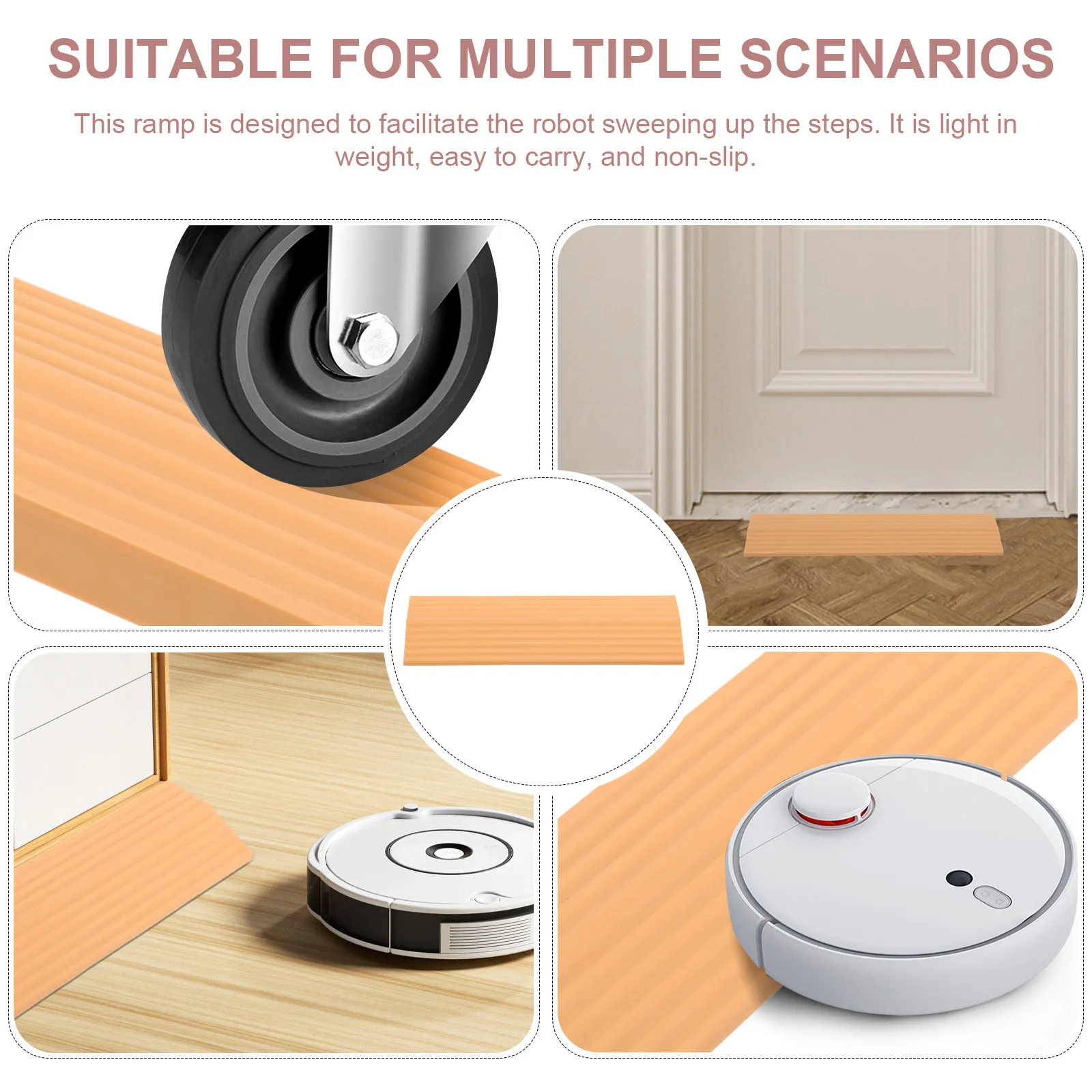 

Пандус-подушка для робота-пылесоса с противоскользящими пазами, прочный ПВХ-материал, для внутренних и наружных переходов, для дверных проемов