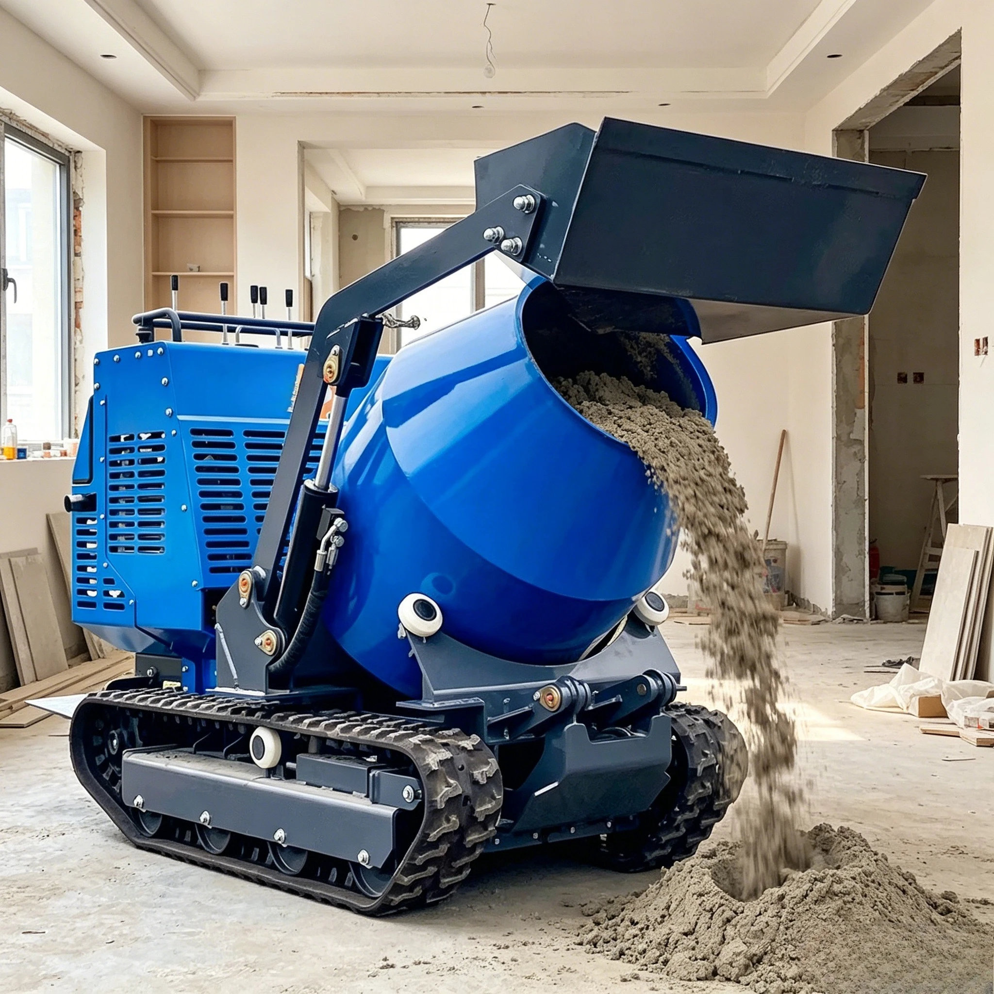 YG Customized Mini Tracked Crawler Portable Automatic Mobile Concrete Mixer New Condition Construction Cement Mixer for Sale