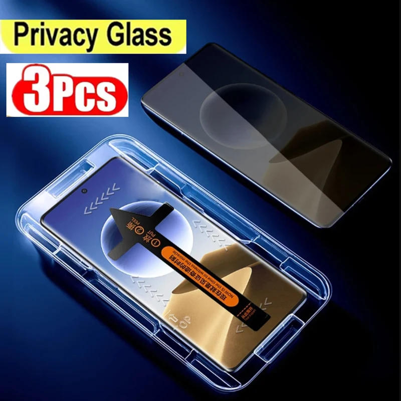 

With Auto Installation Tool Anti Spy Peep Privacy Tempered Glass For VIVO X200 Pro X100 Ultra X70 X90 X80 Pro + Screen Protector