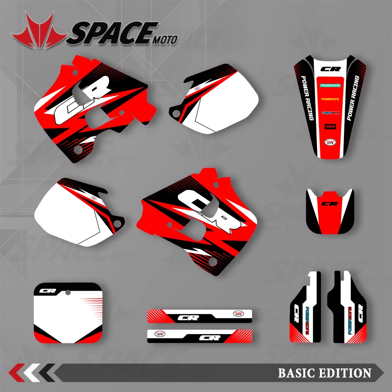 

SPACE For Honda 91-92 CR125 250 Motorcycle Graphics Background Decals Stickers Kit Number Name Customize